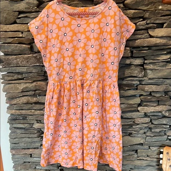 Floral Kids Dress in Orange and Pink with Pockets! - Picture 1 of 6